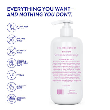 Routine Wellness Cabello brillante y vivo tras el acondicionador.