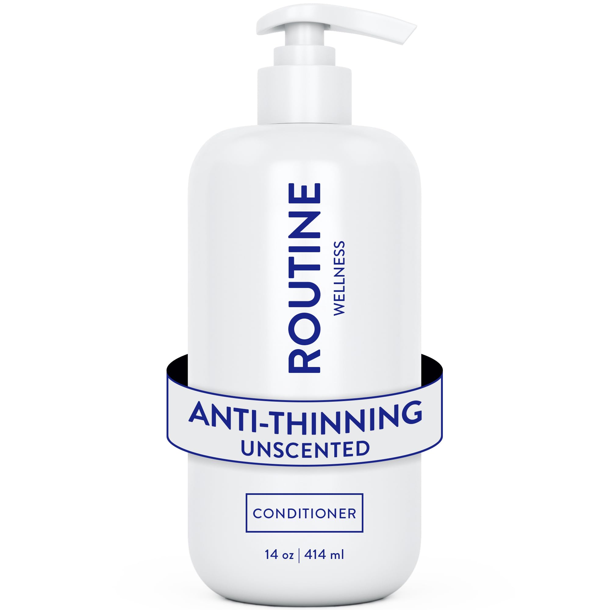 Routine Wellness condicionador profundo antiafinamiento en botella de 14 onzas fortalece el cabello.