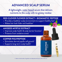 Cabello más denso al usar Routine Wellness Serum, apariencia más voluminoso.