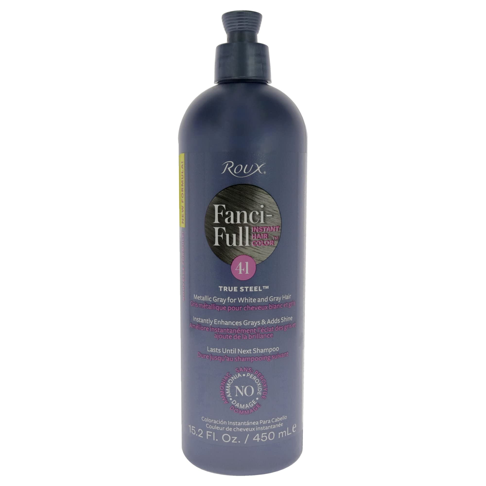 Roux Fanci-Full Rinse 41 Acero Verdadero: envase para conservar el color entre tratamientos.