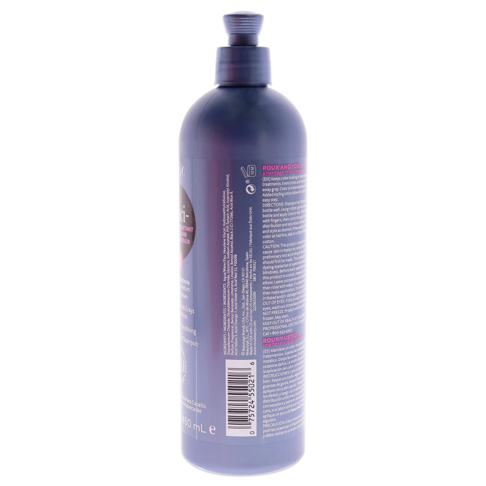 Roux Fanci-Full Rinse, aplicación suave, ayuda a mantener el color y la salud capilar.