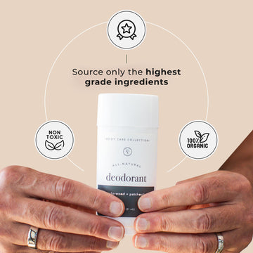 Rowe Casa Organics Desodorante Cedro-Patchouli 2 onzas: envase práctico para uso diario