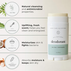 Rowe Casa Organics desodorante natural aplicación suave que protege todo el día.