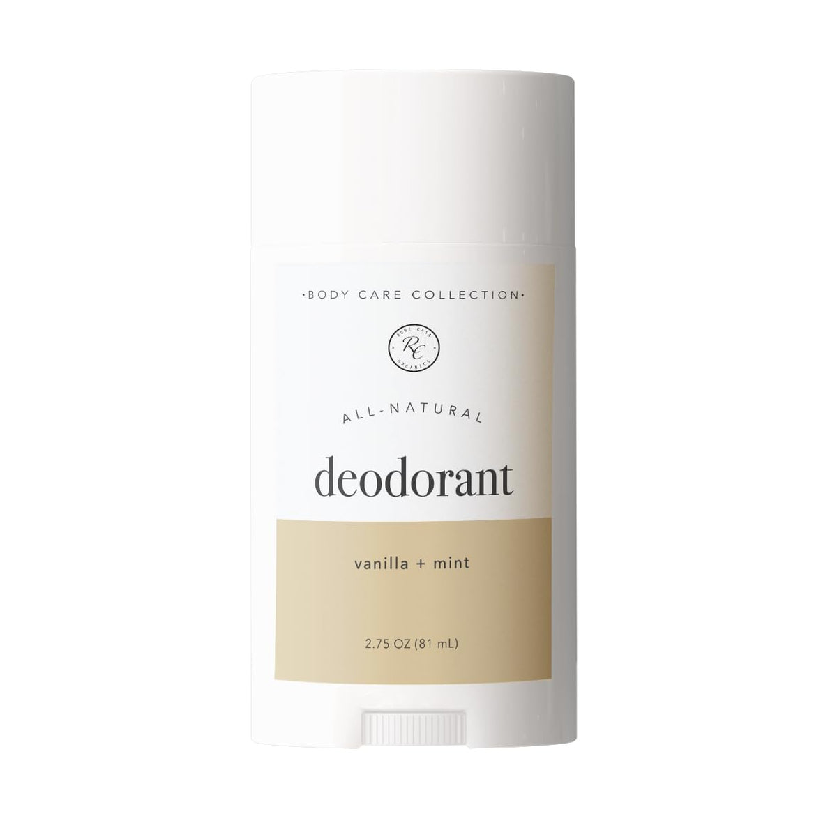 Rowe Casa Organics Vanilla + Mint desodorante en botella, aroma cálido y fresco