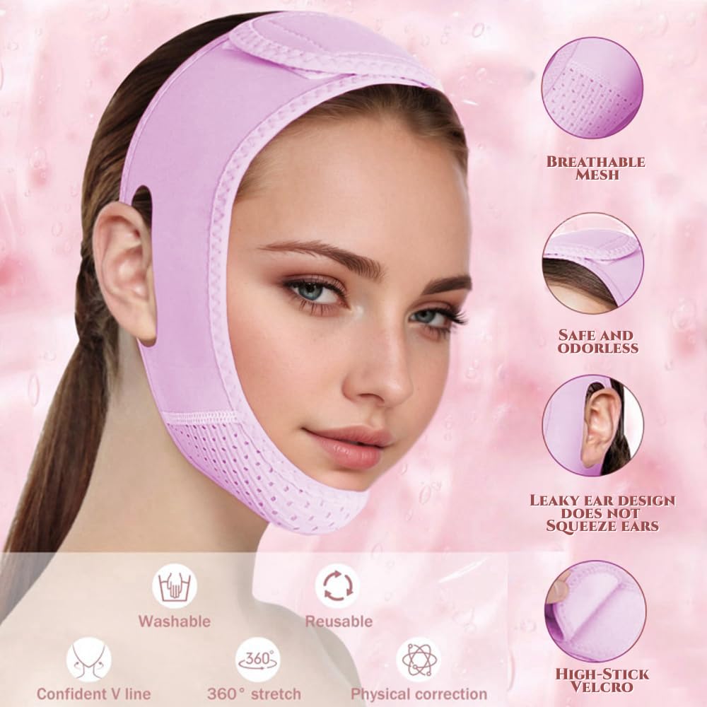 ROWMATE V Line Lifting Mask, color púrpura, añade estilo sin perder función.