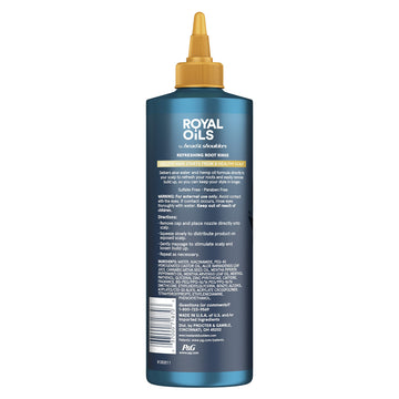 Head & Shoulders Royal Oils, vertido del enjuague para activar limpieza de raíces con aloe.