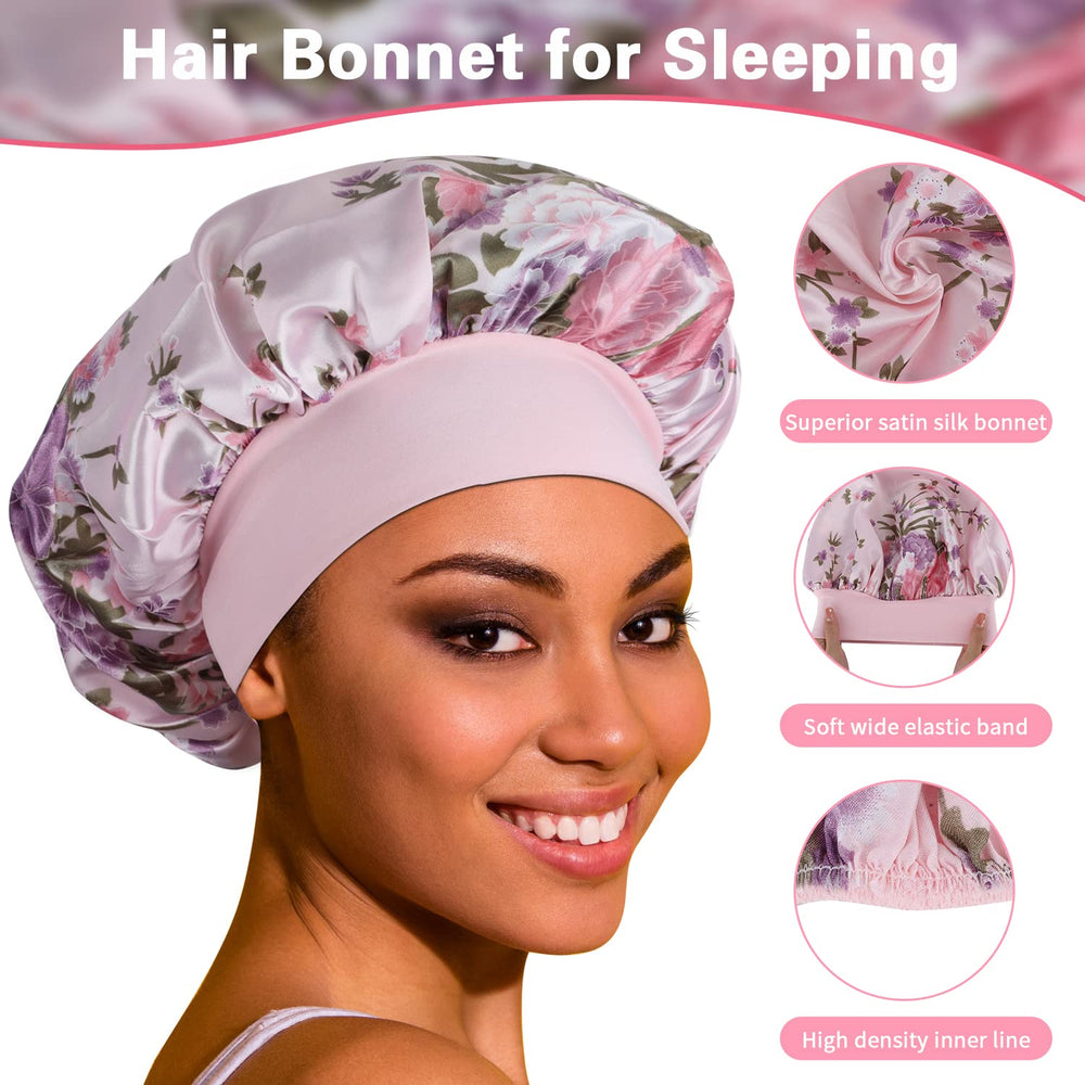Roybens bonete satinado, uso multifuncional, vista frontal, ideal para cuidado de la piel y lavado facial.