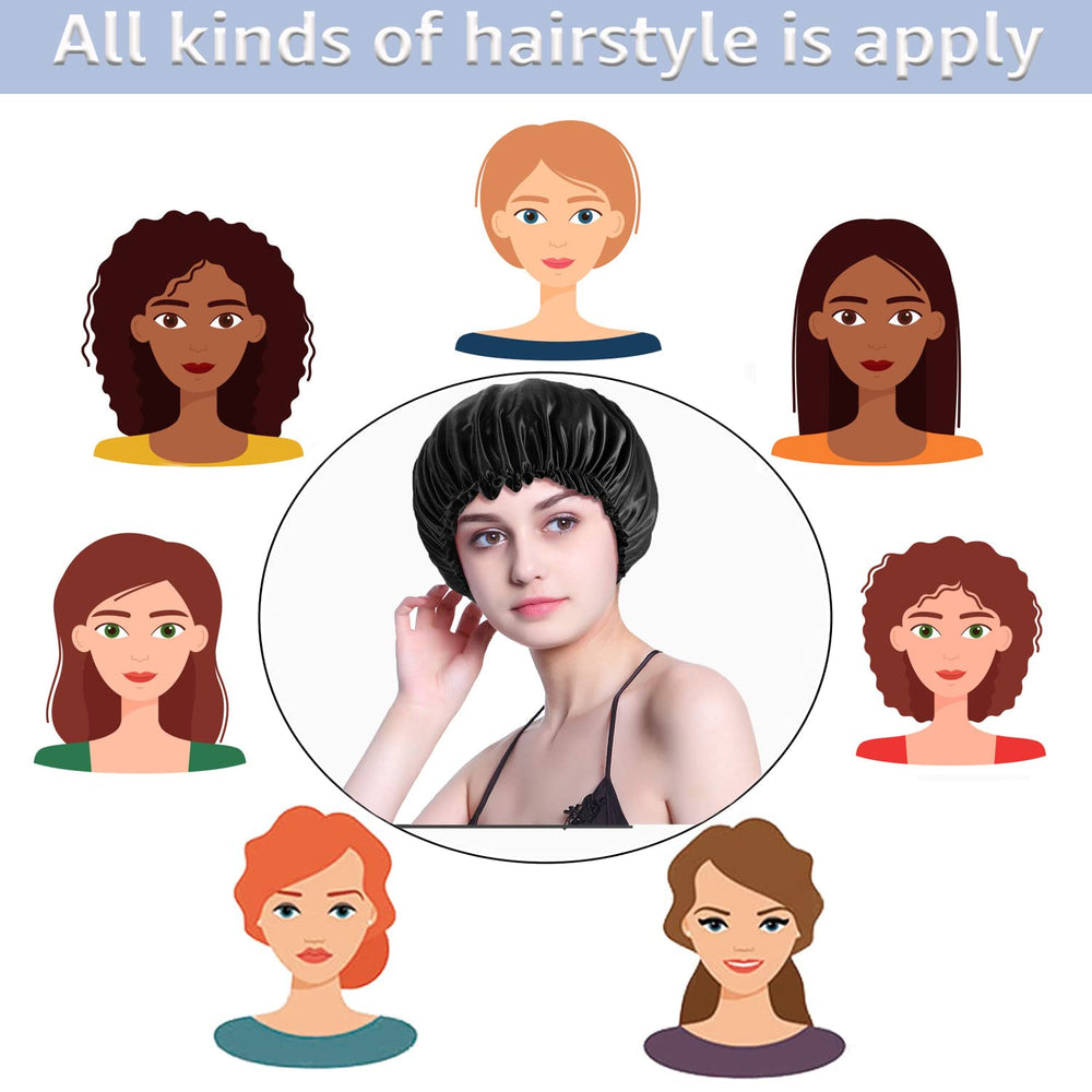 ROYBENS bonete satén para cabello natural y trenzas