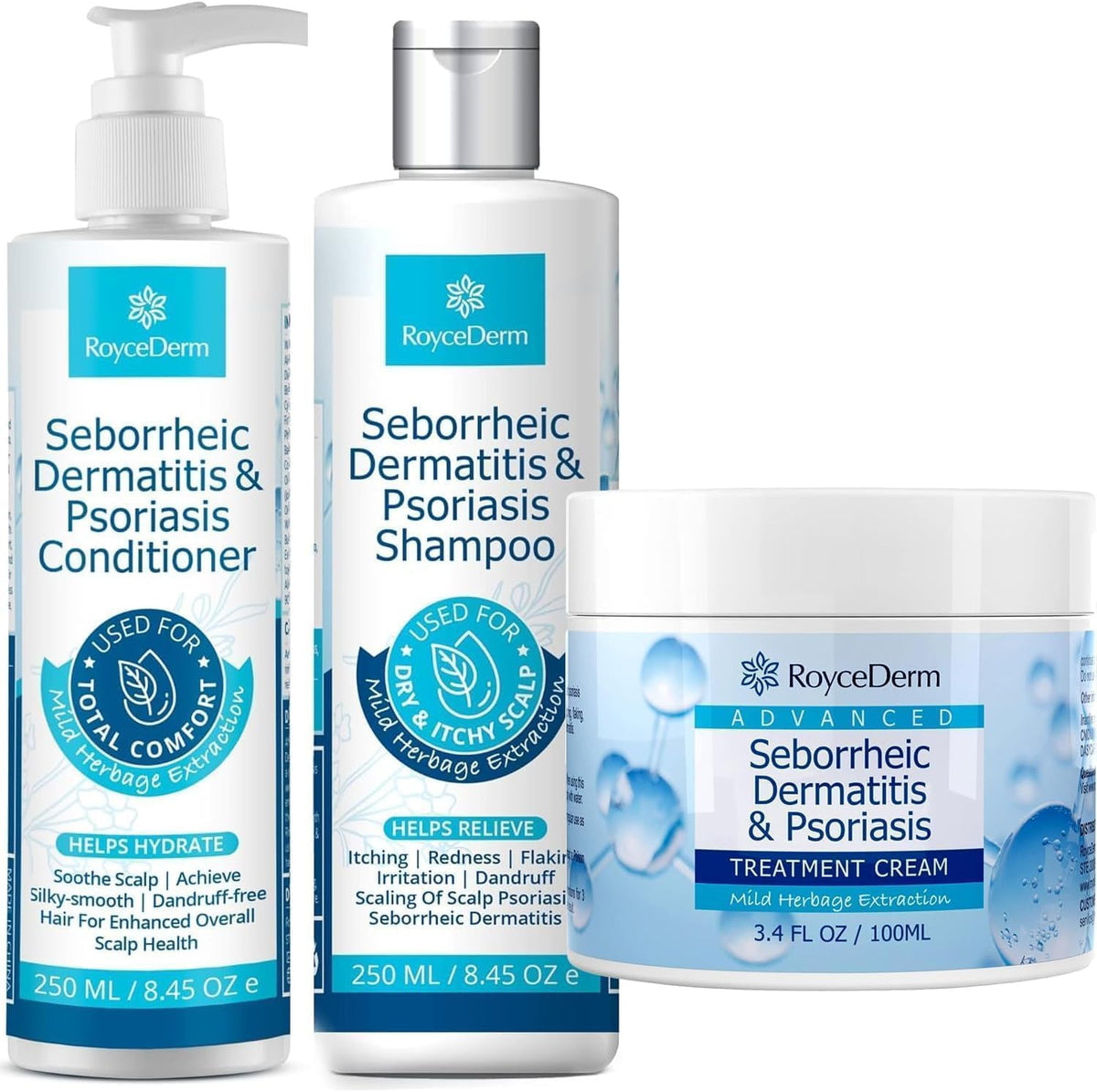 Roycederm crema para dermatitis seborreica con alivio calmante en el cuero cabelludo.