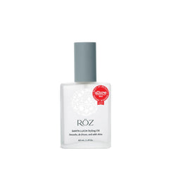 RŌZ Santa Lucia Huile Styling, flacon, brillance naturelle sans résidu gras.