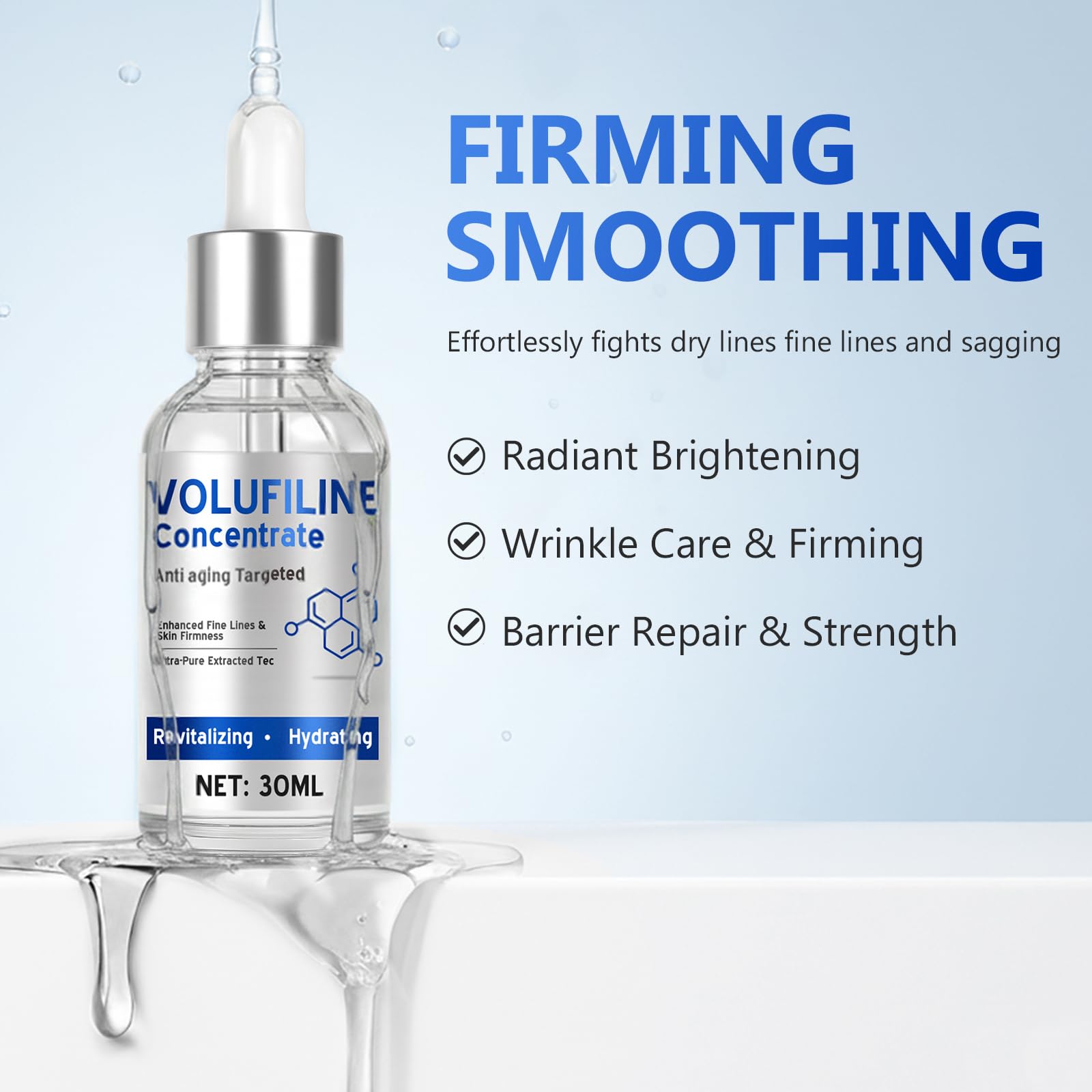 RSQQAV Volufiline Serum: compatible con maquillaje para rutina fluida