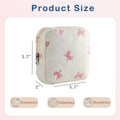 RSRSLEII bolsa maquillaje con bolsillo interior para mantener elementos ordenados.