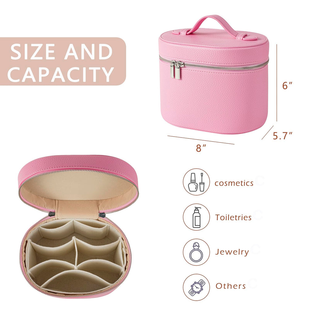 RSRSLEII material PU impermeable mantiene tus cosméticos protegidos durante el viaje.