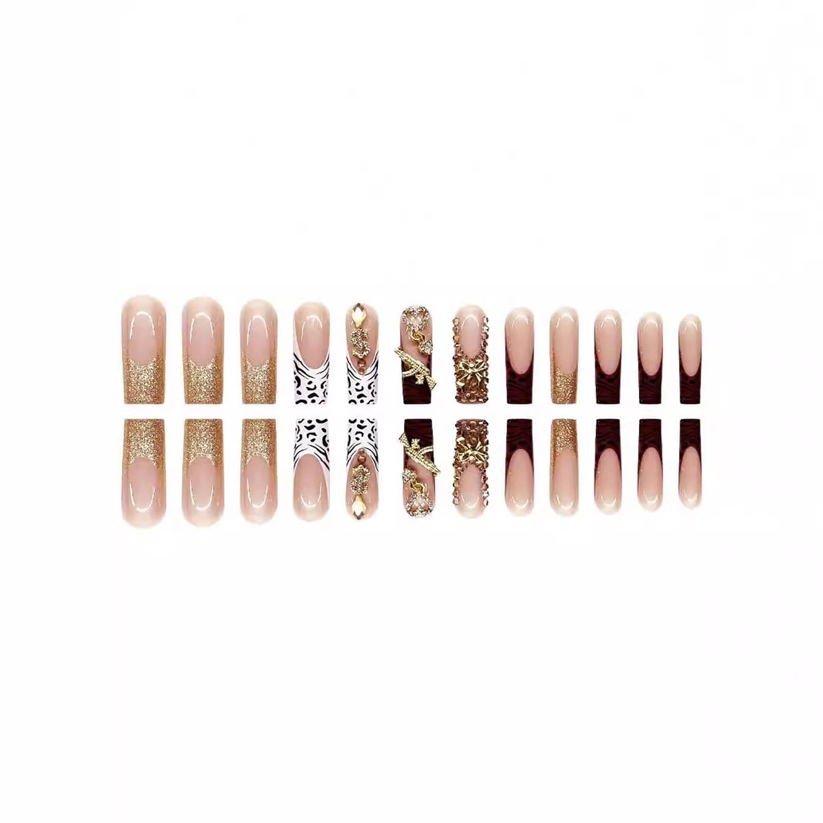 RTKHFZE kit de uñas 24 piezas, Frances, cambio rápido de estilo