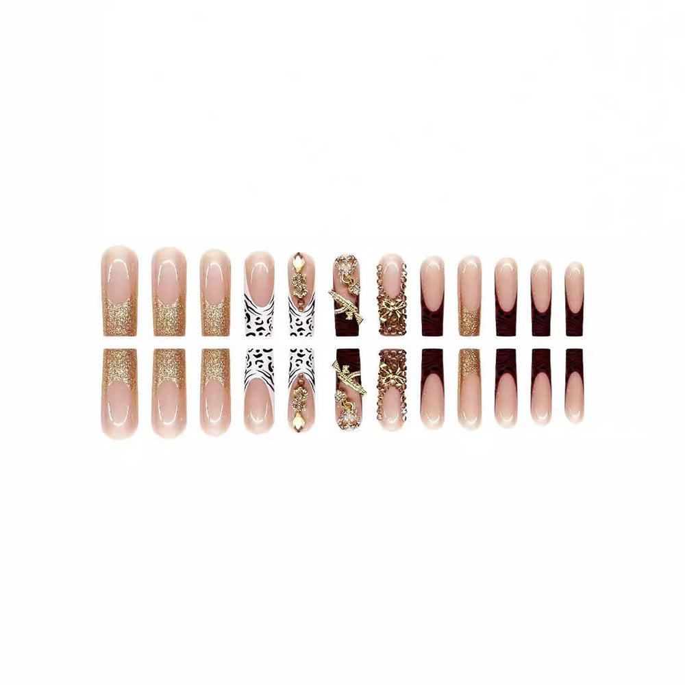 RTKHFZE kit de uñas 24 piezas, Frances, cambio rápido de estilo