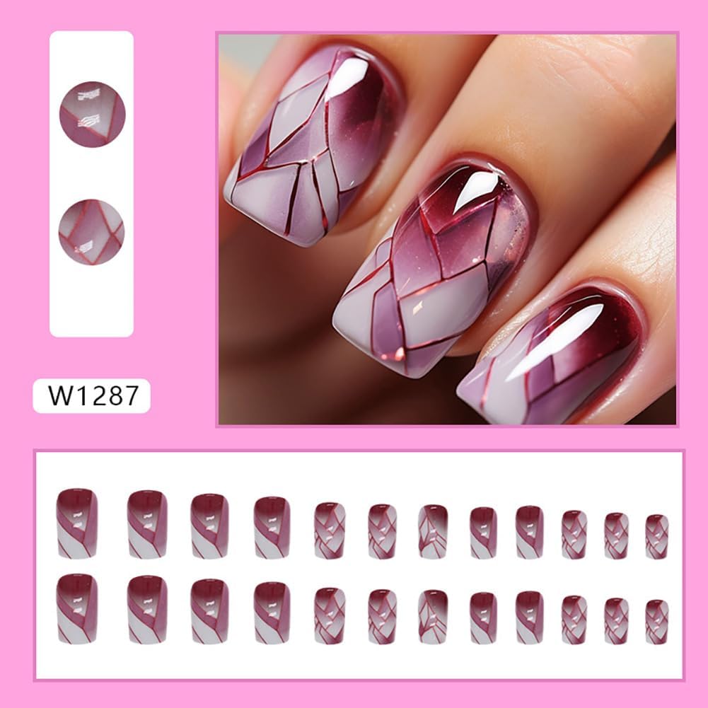 RTKHFZE pegatinas adhesivas para uñas, aplicación rápida y duradera