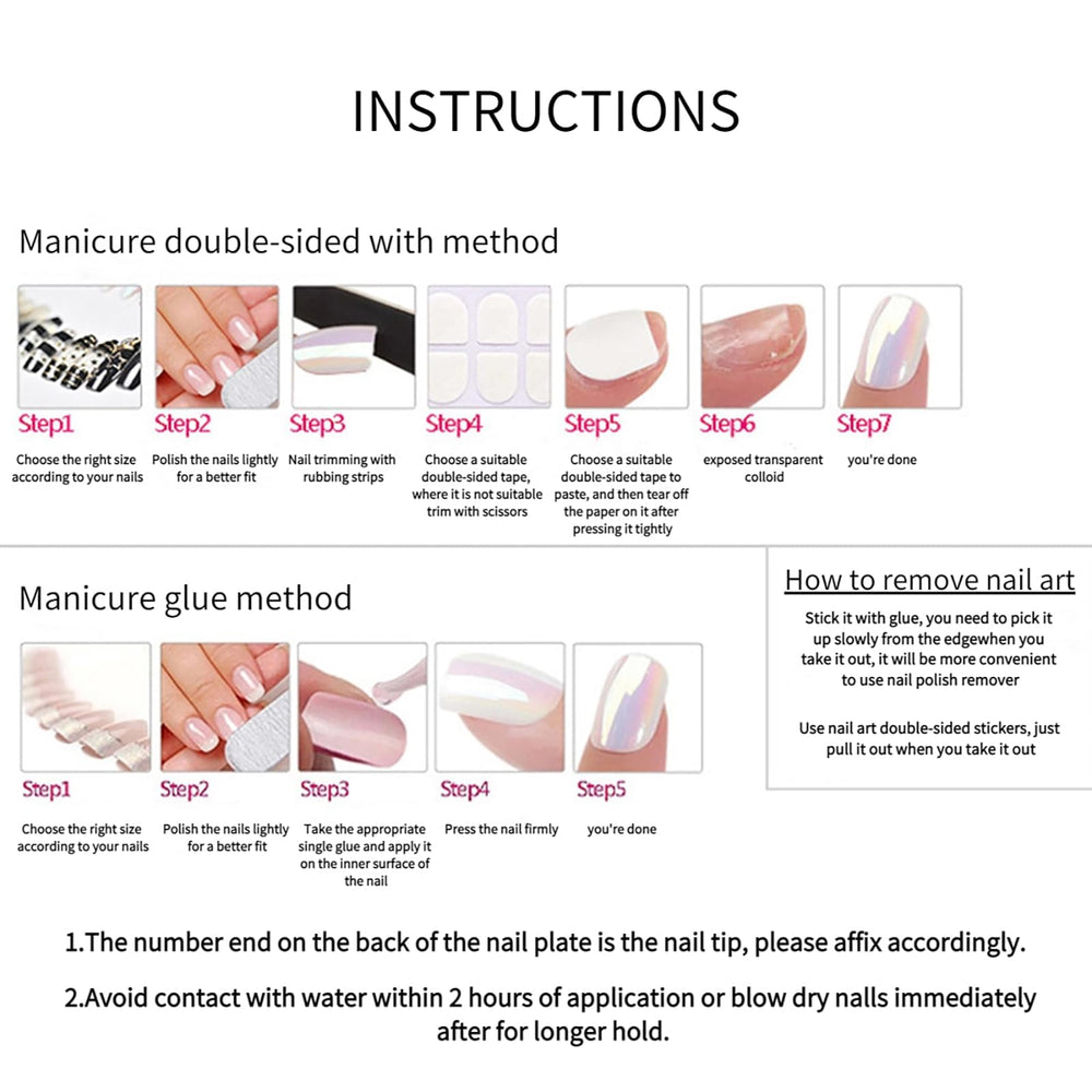 RTKHFZE uñas cuadradas, aplicación fácil y rápida
