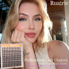 Pestañas Ruairie clusters naturales para uso diario con acabado ligero.
