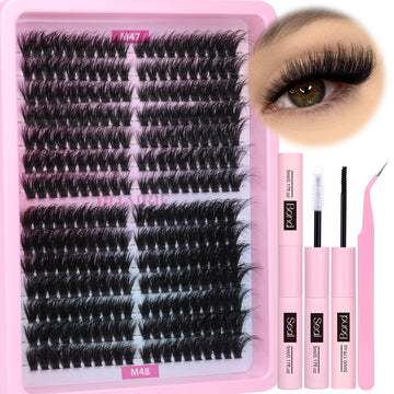 Ruairie kit pestanas cluster 280pcs para volumen diario