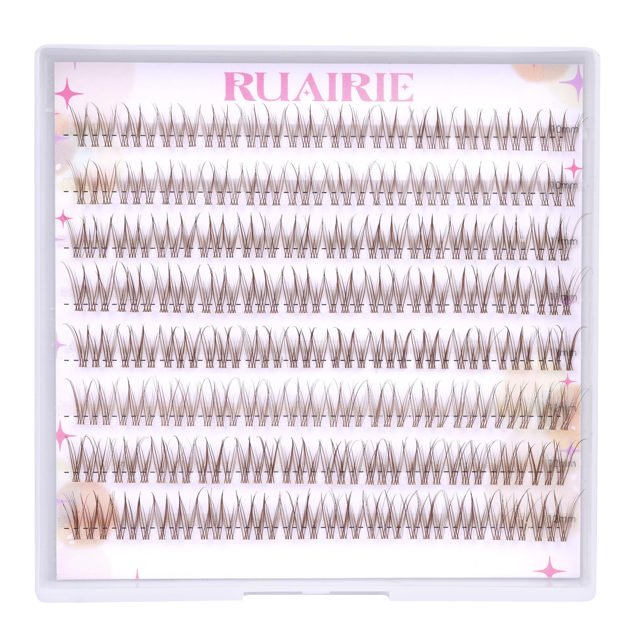 Ruairie efecto natural de pestañas marrones para realzar la mirada