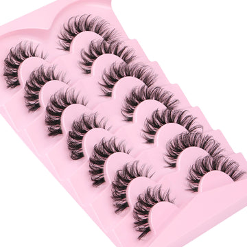 Ruairie Pestañas Falsas Mink Sintético 16 mm, 7 Pares — imagen del contenido