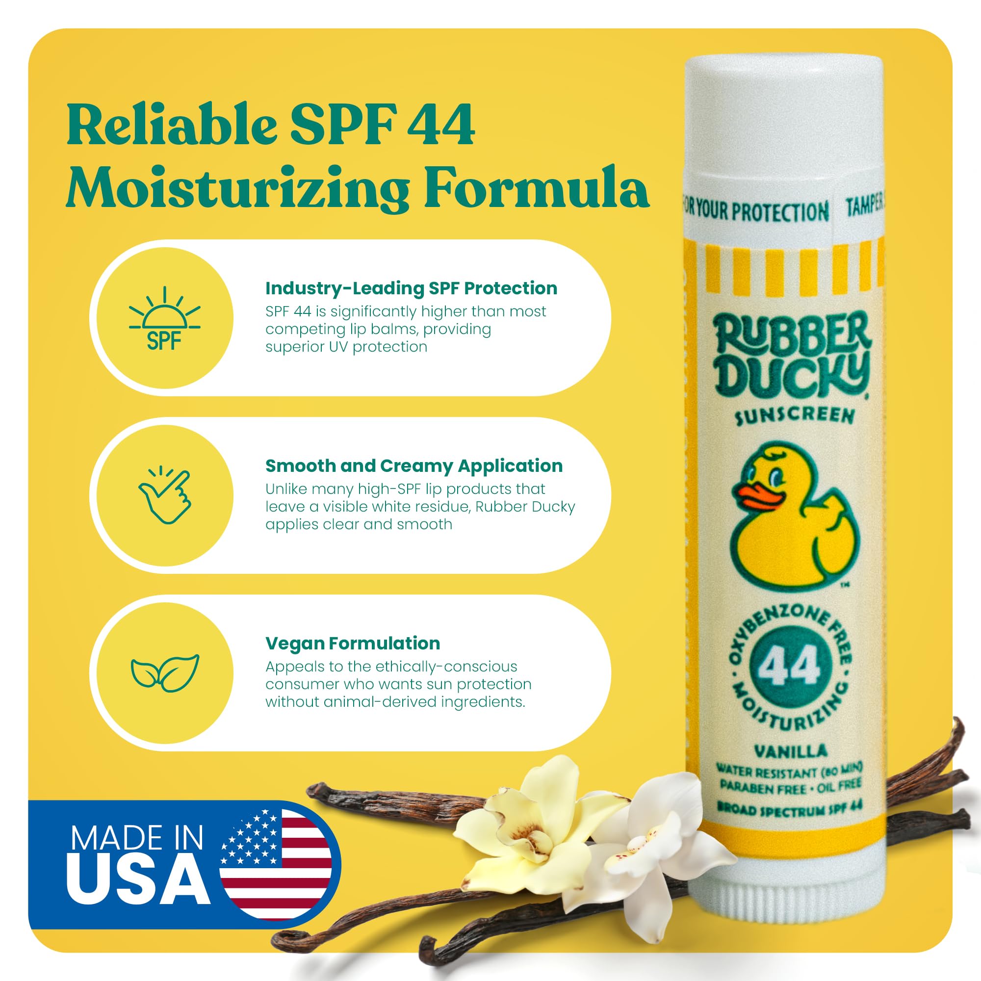 Rubber Ducky SPF 44 3-pack in a beach bag for sunny days.