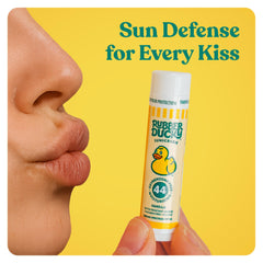 Rubber Ducky untinted lip balm tube showing a clear finish.