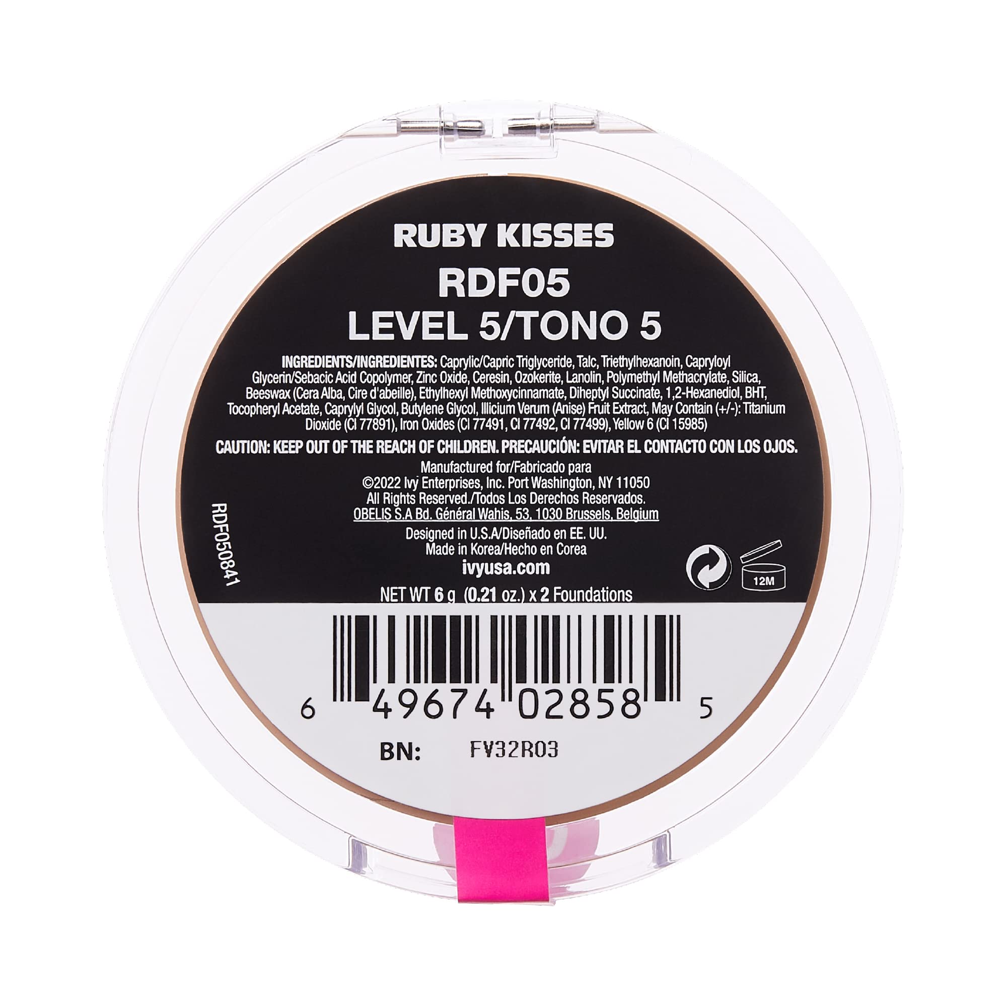 Ruby Kisses 3D Face Creator: producto multifunción para base y corrector.