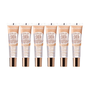 Ruby Kisses Broadway Vita-Lip botella con aplicador para un brillo suave.