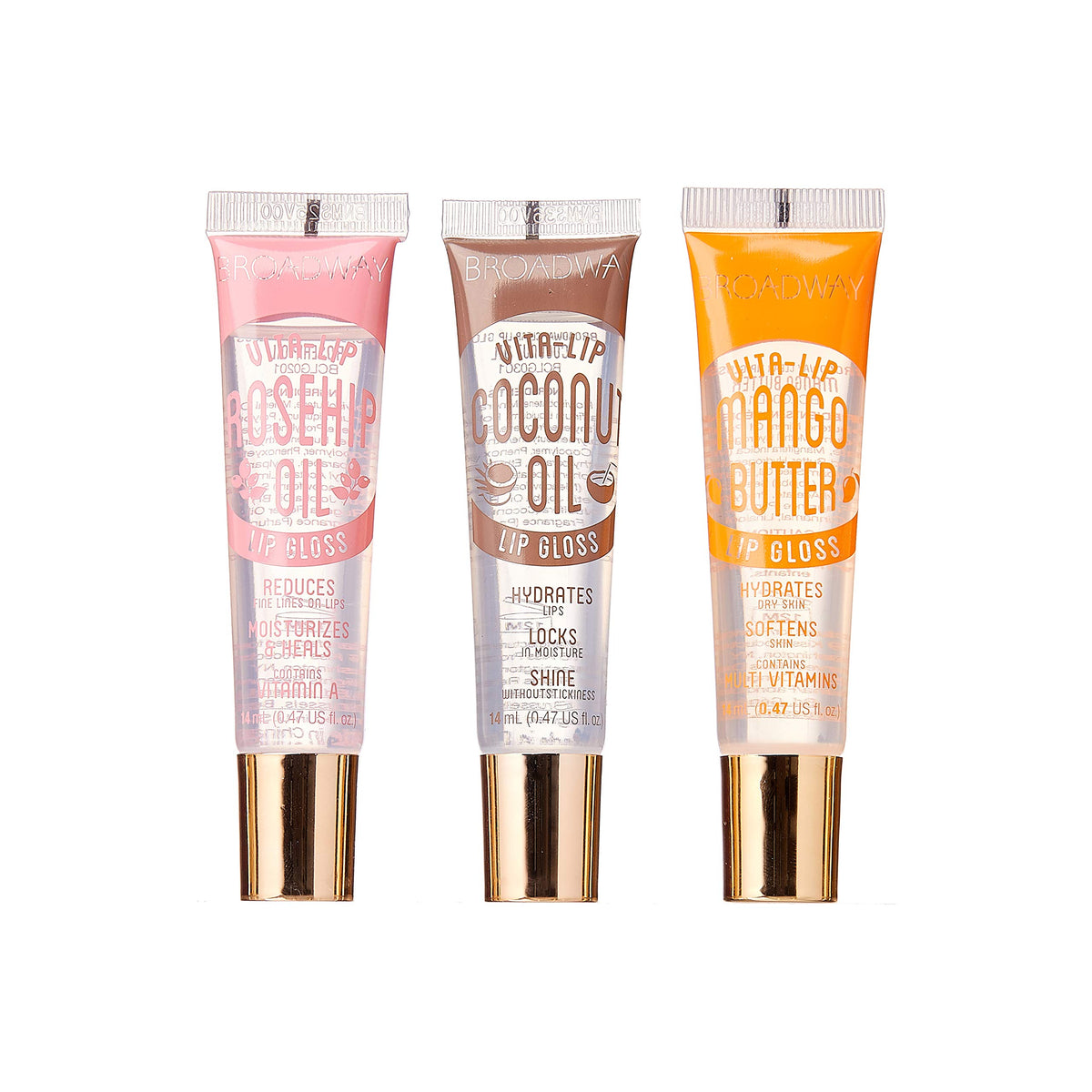 Ruby Kisses Broadway Vita-Lip Brillo labial alto para labios deslumbrantes.