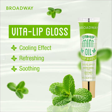 Ruby Kisses Broadway Vita-Lip brillo labial mentolado, textura cremosa para labios suaves