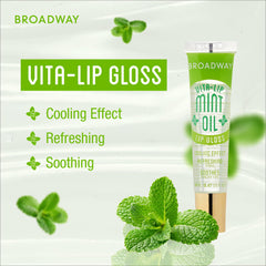 Ruby Kisses Broadway Vita-Lip brillo labial mentolado, textura cremosa para labios suaves