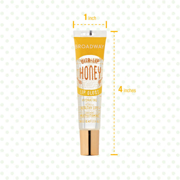 Ruby Kisses Broadway Vita-Lip Gloss mezcla aceites naturales para nutrir labios.
