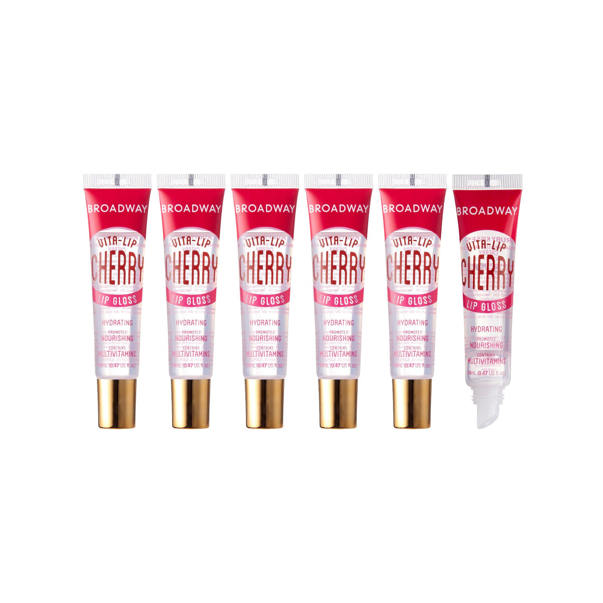 Ruby Kisses Broadway Vita-Lip Gloss brillo alto para labios con hidratación constante