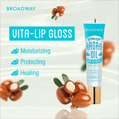 Ruby Kisses Broadway Vita-Lip Gloss textura gel suave no pegajosa.