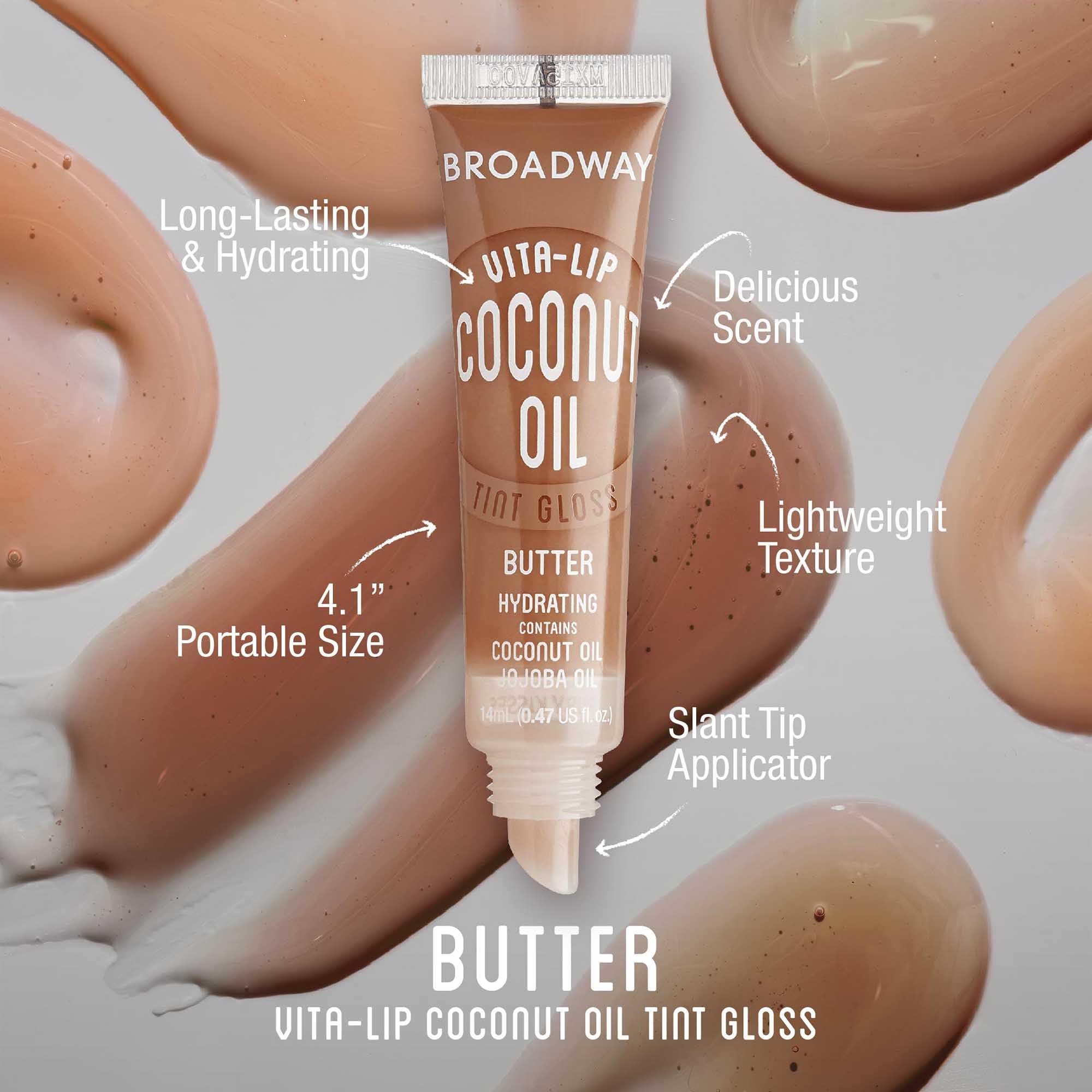Ruby Kisses Broadway Vita-Lip tono cacao en formato compacto para un color natural.