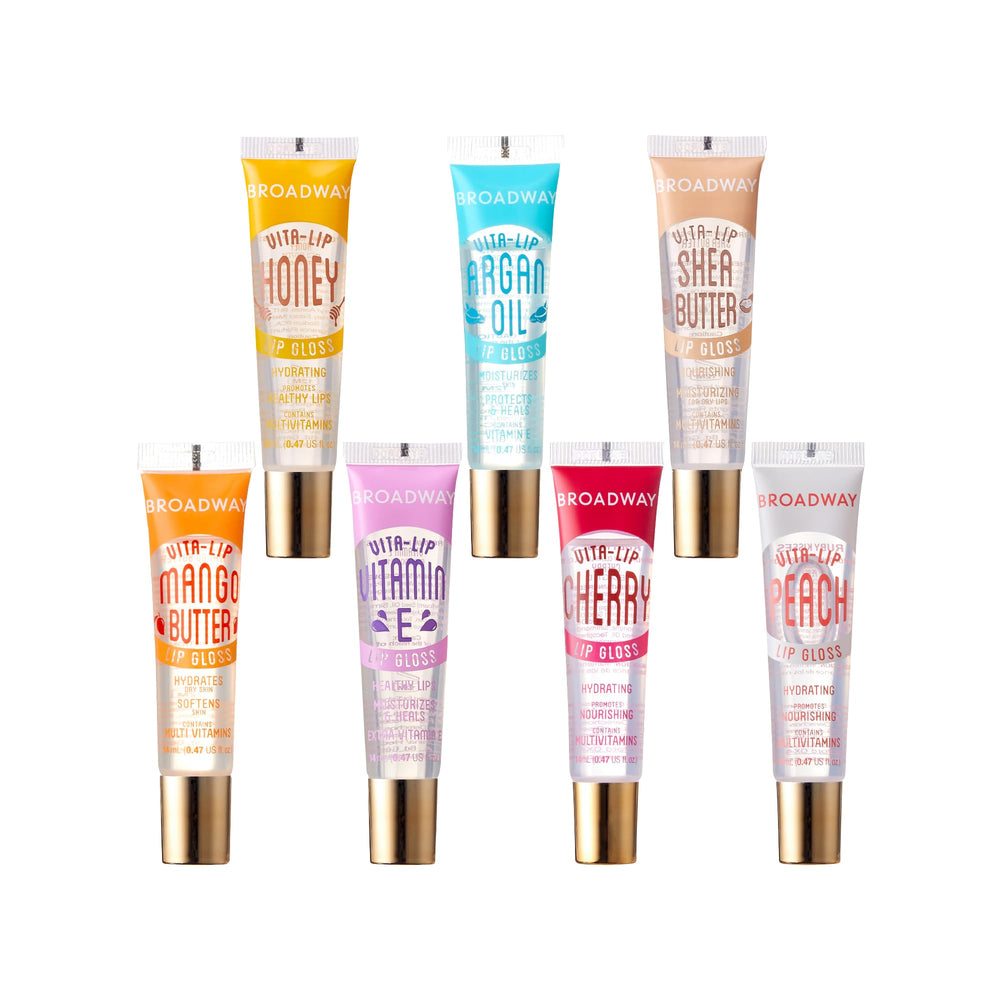 Ruby Kisses Broadway Vita-Lip brillos Alto brillo en labios, hidratación ligera