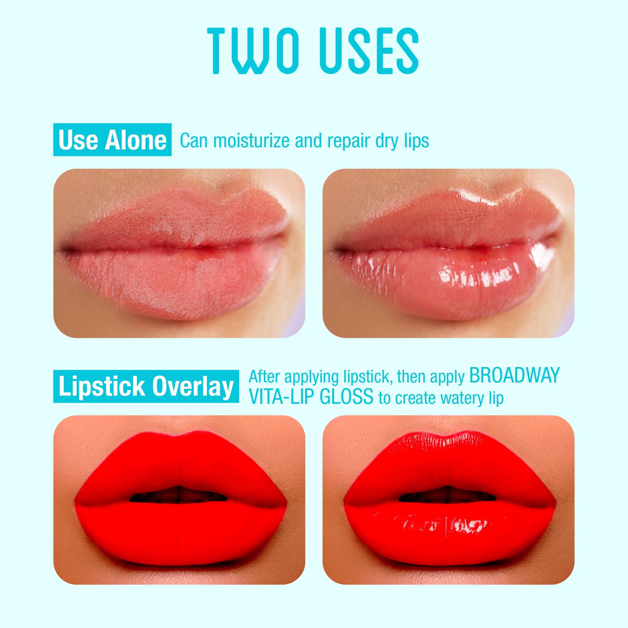 Ruby Kisses Broadway Vita-Lip sabor durazno para brillo suave