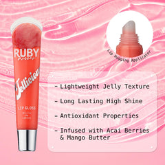 Ruby Kisses Jellicious aplicación suave para labios hidratados durante todo el día