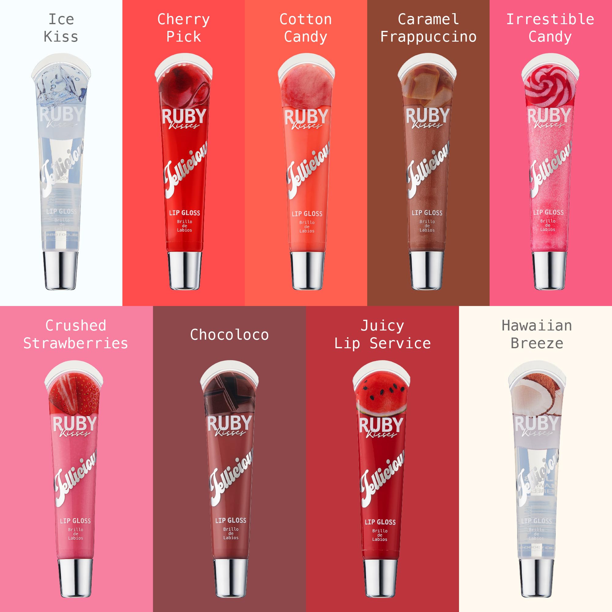 Ruby Kisses Jellicious mango manteca hidrata y suaviza labios