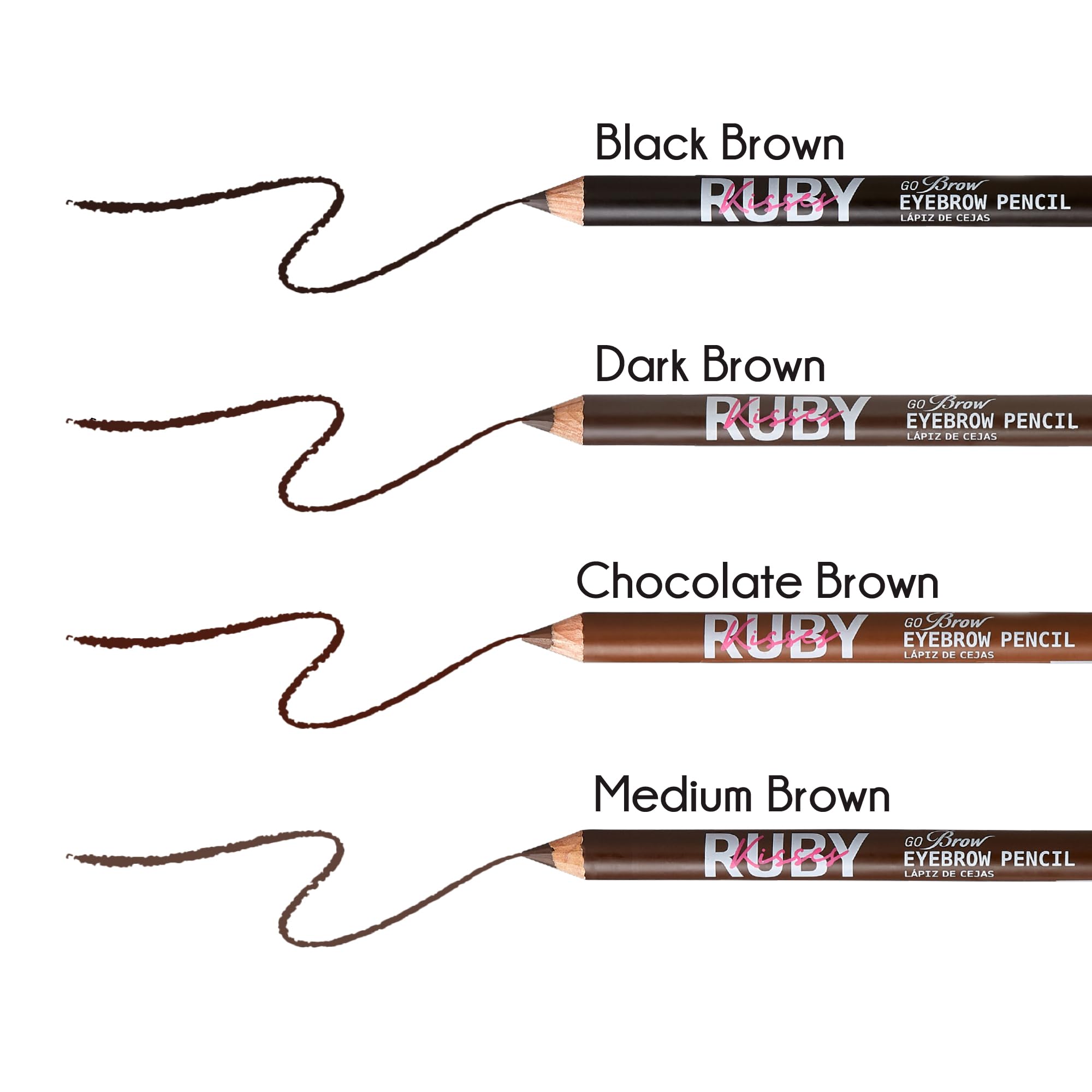 Ruby Kisses Kiss Go Brow detalle del formato en madera para un acabado limpio