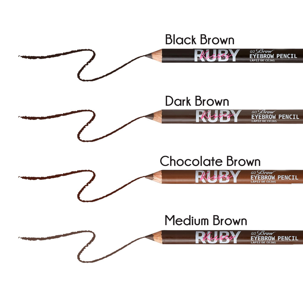 Ruby Kisses Kiss Go Brow detalle del formato en madera para un acabado limpio