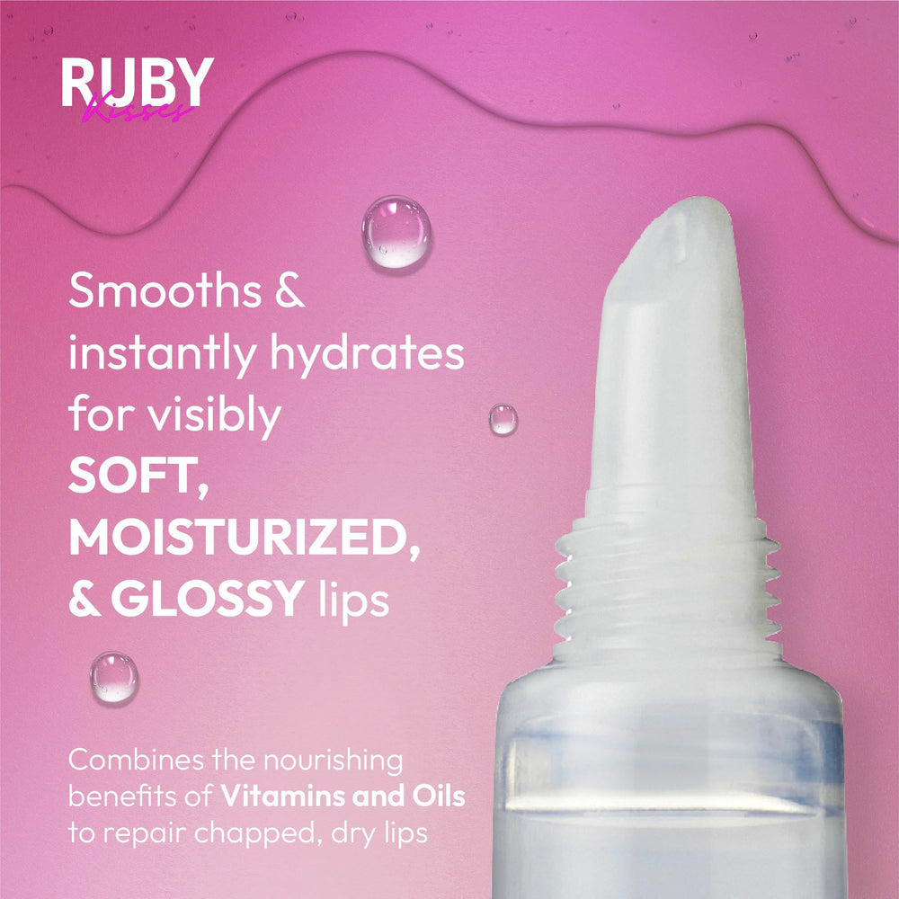 Ruby Kisses Aceite labial claro, ideal para cuidado diario de los labios