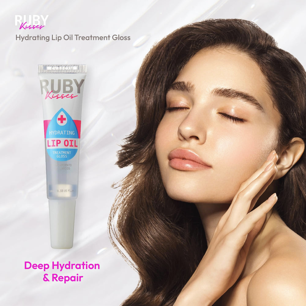 Ruby Kisses Aceite labial claro, diseño práctico para llevar en bolso