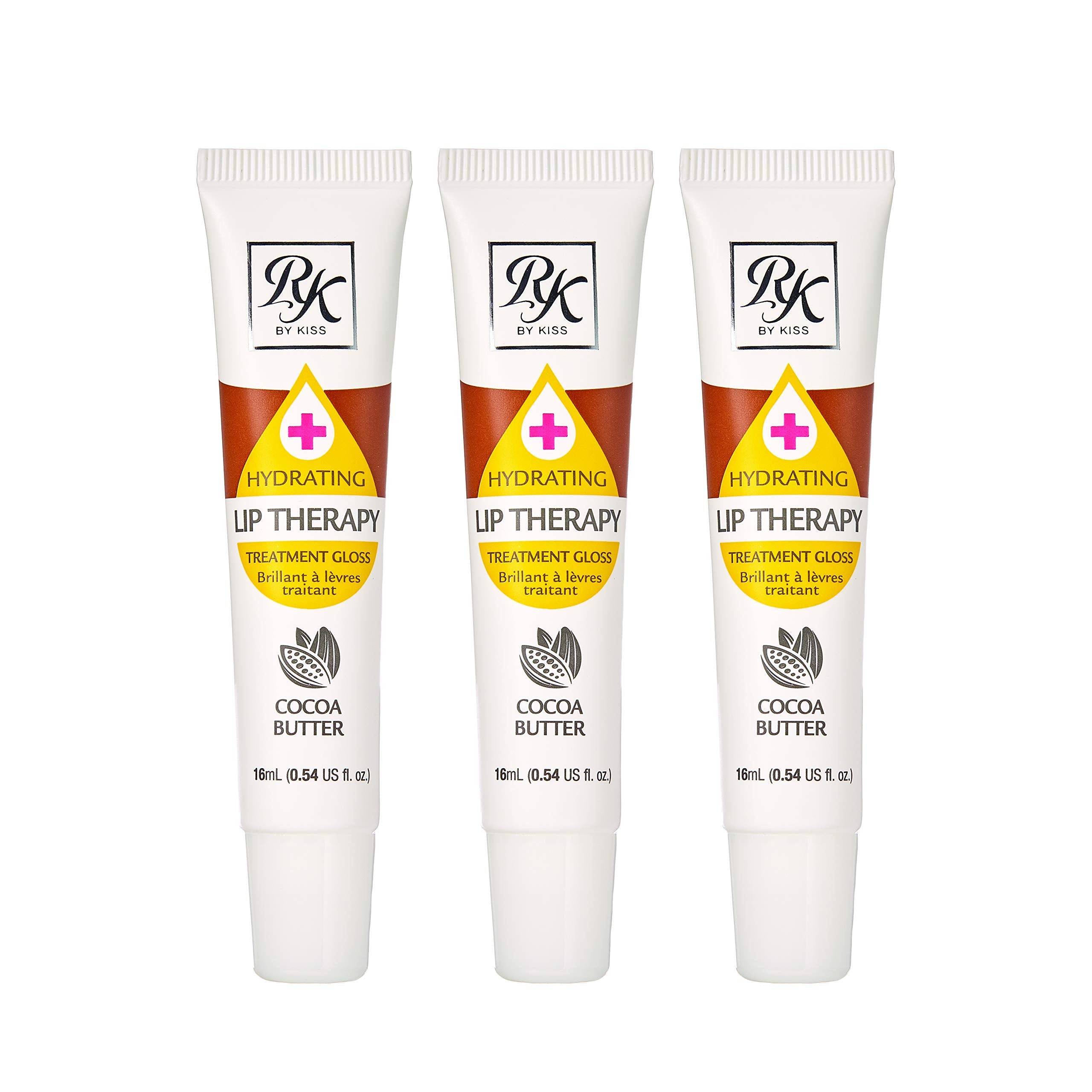 Tubo de Ruby Kisses Lip Therapy con manteca de cacao para labios hidratados.