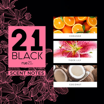 Rue 21 21 Black creamy coconut note for a warm beachy vibe.