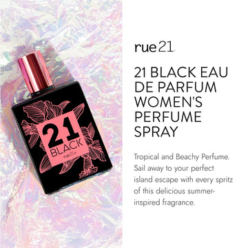 Rue 21 21 Black notes orange, tiger lily for a bright, tropical aroma.