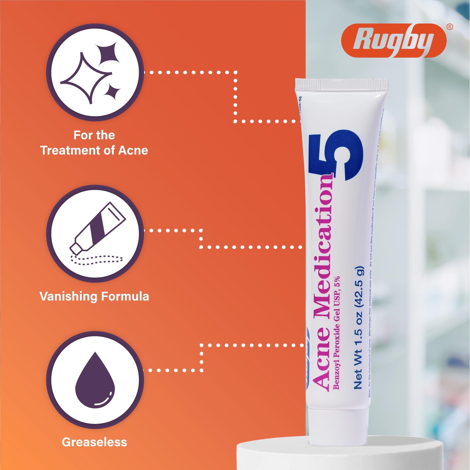 Rugby Laboratories gel para aplicación delgada en áreas afectadas.