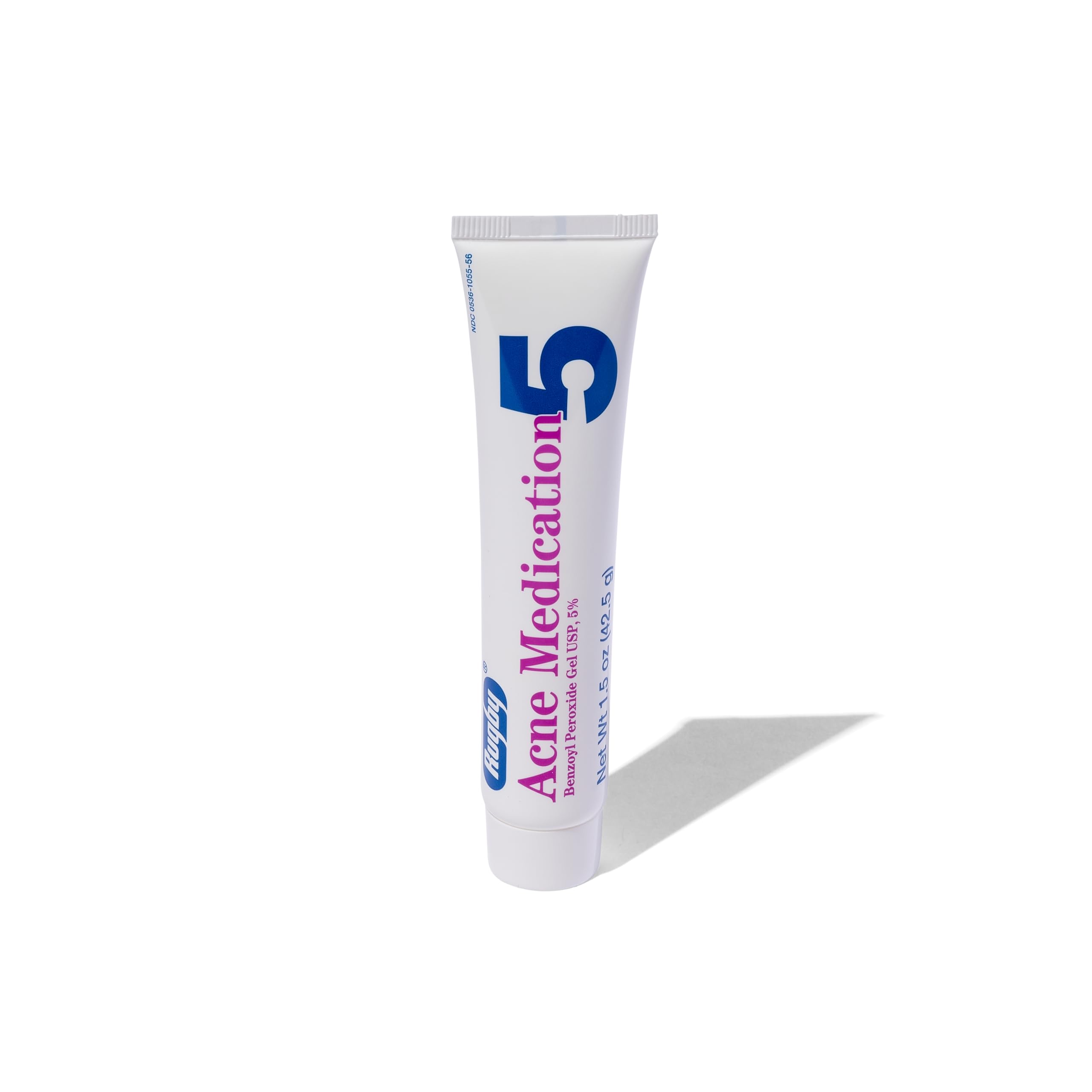 Rugby Laboratories gel de peróxido benzoilo 5% para uso puntual en brotes de acné.