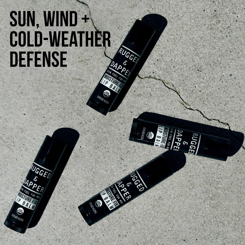 RUGGED & DAPPER bálsamo labial, uso diario en exterior, protege contra viento.